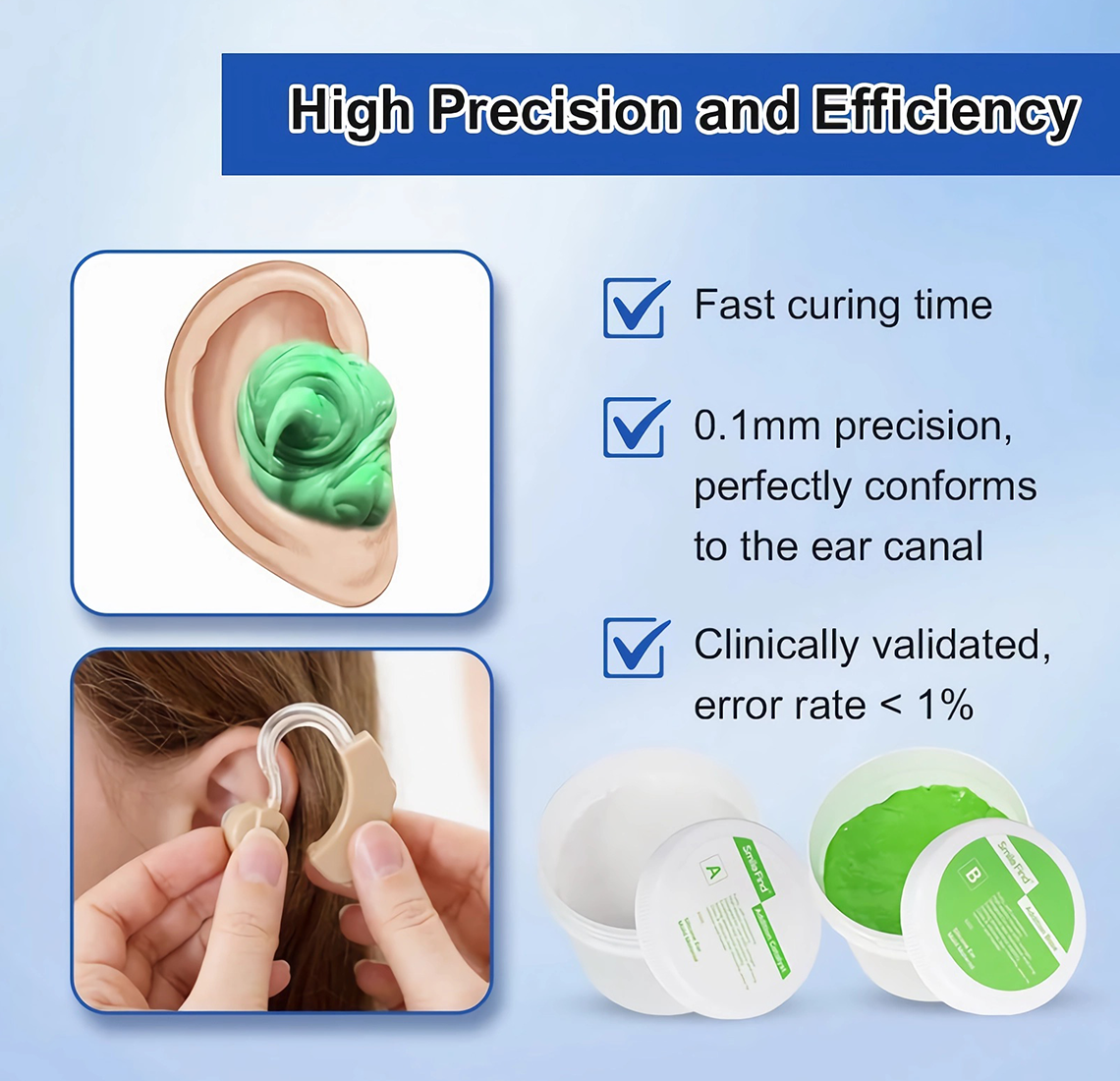 Earmold Impression Material High Precision Application