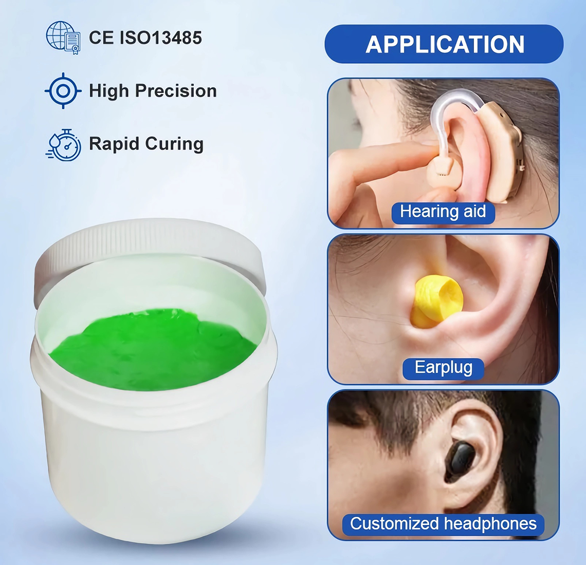 Earmold Impression Material Product and Application Scene