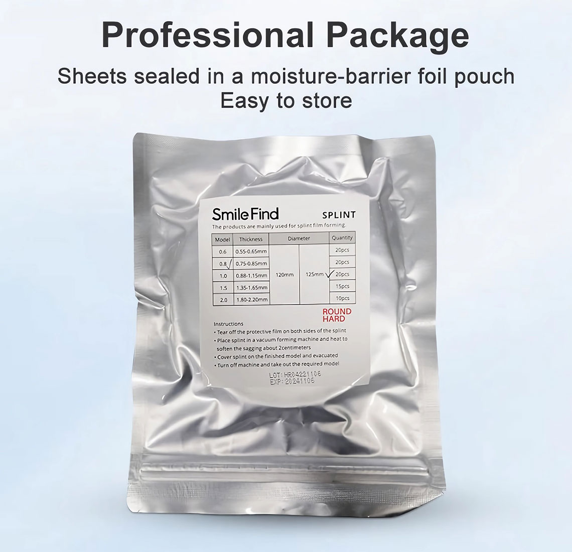 SmileFind® Dental Sheet Packaging