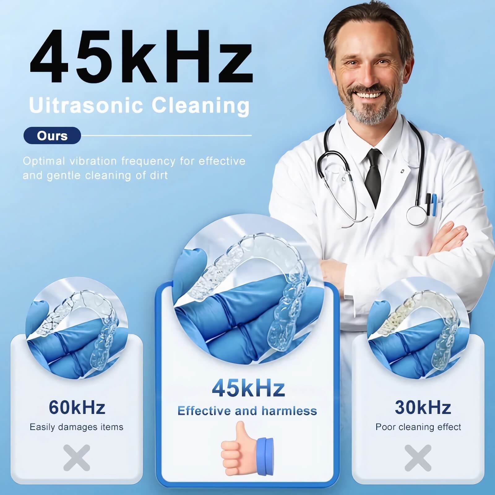 45kHz ultrasonic cleaning