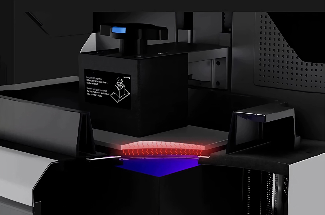 3D printed part firmly bonded to heated platform