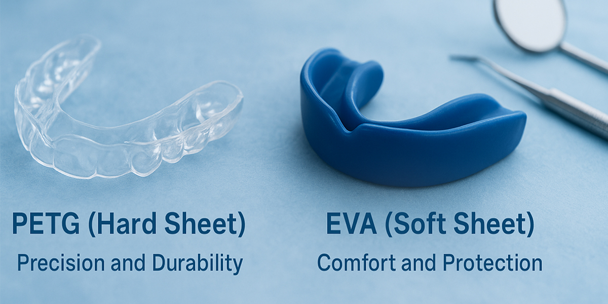 PETG vs EVA dental sheets comparison