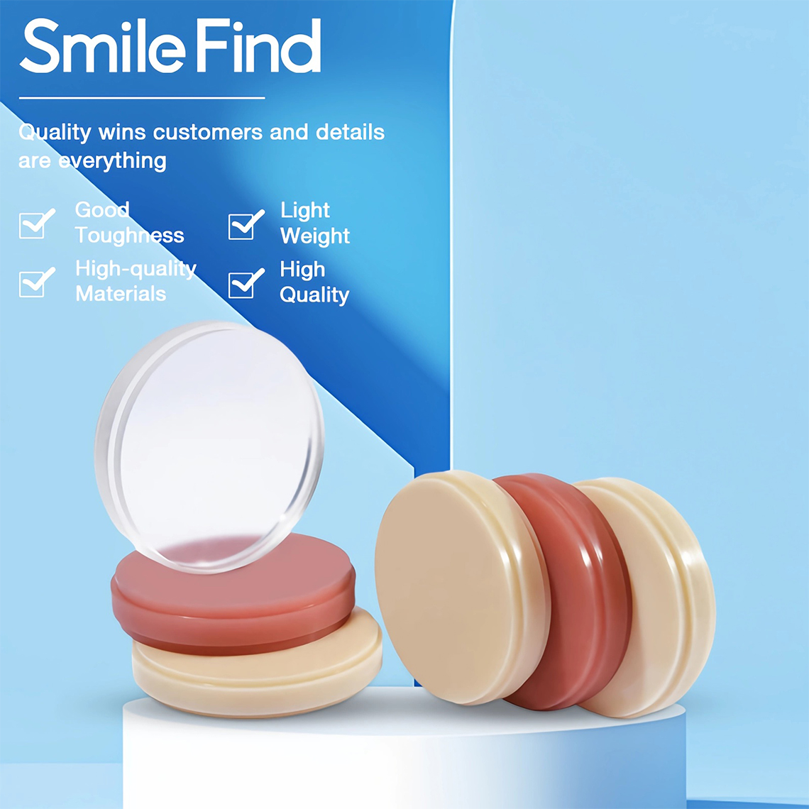 PMMA resin disc for dental restorations