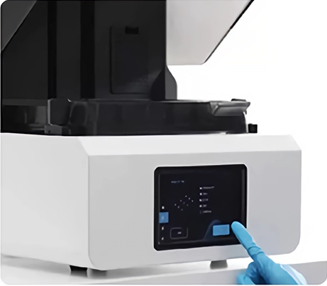 Starting 3D printing process by clicking print button