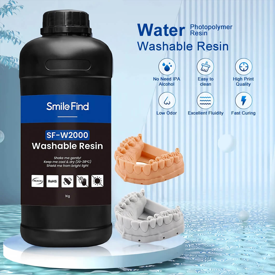 Dental 3D printing resin for high-precision models